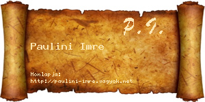 Paulini Imre névjegykártya